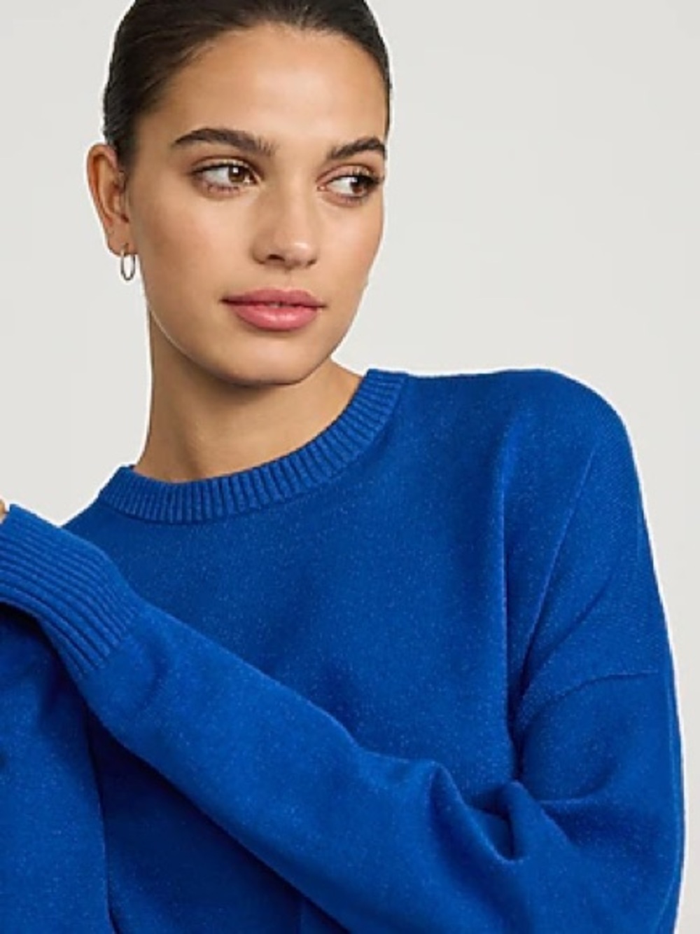 Express Women's Crewneck Sweater in Bright Blue